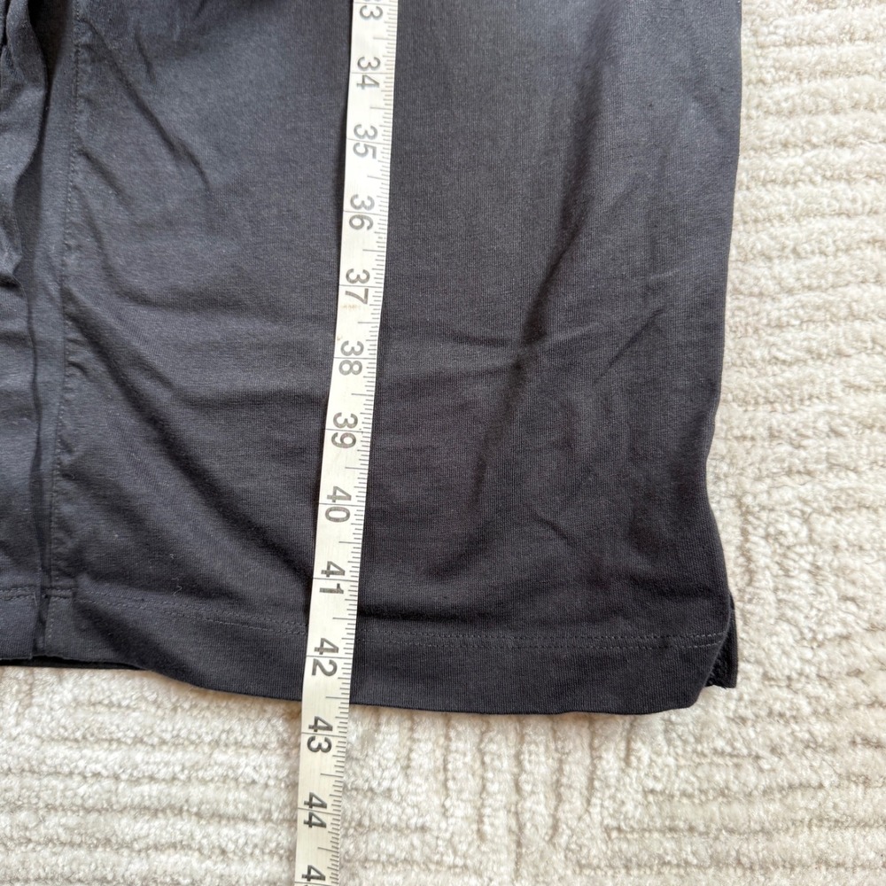 H&M Button Dress Women's Small Black Midi Minimalist Basics Neutral Normcore - Picture 10 of 11